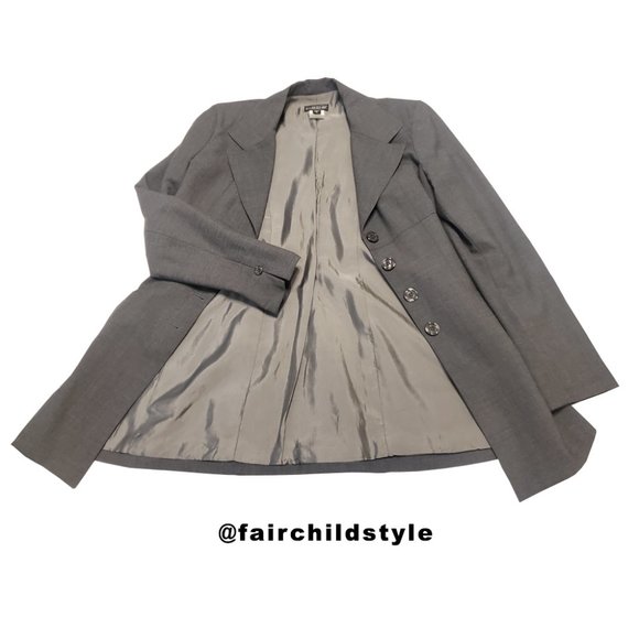 BEBE Grey Blazer - Size 6 - Picture 2 of 5